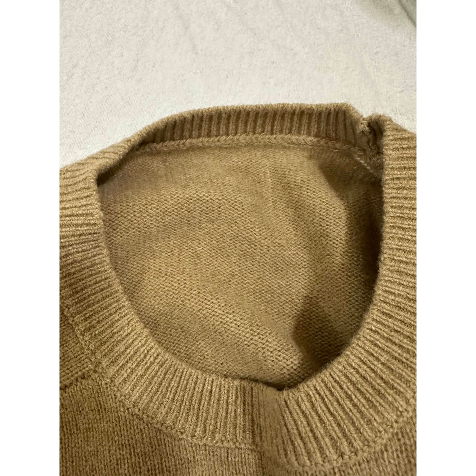 Beams Plus Beams Plus Japan Wool Sweater Large Tan Crew Neck Size US L / EU 52-54 / 3 - 4 Thumbnail