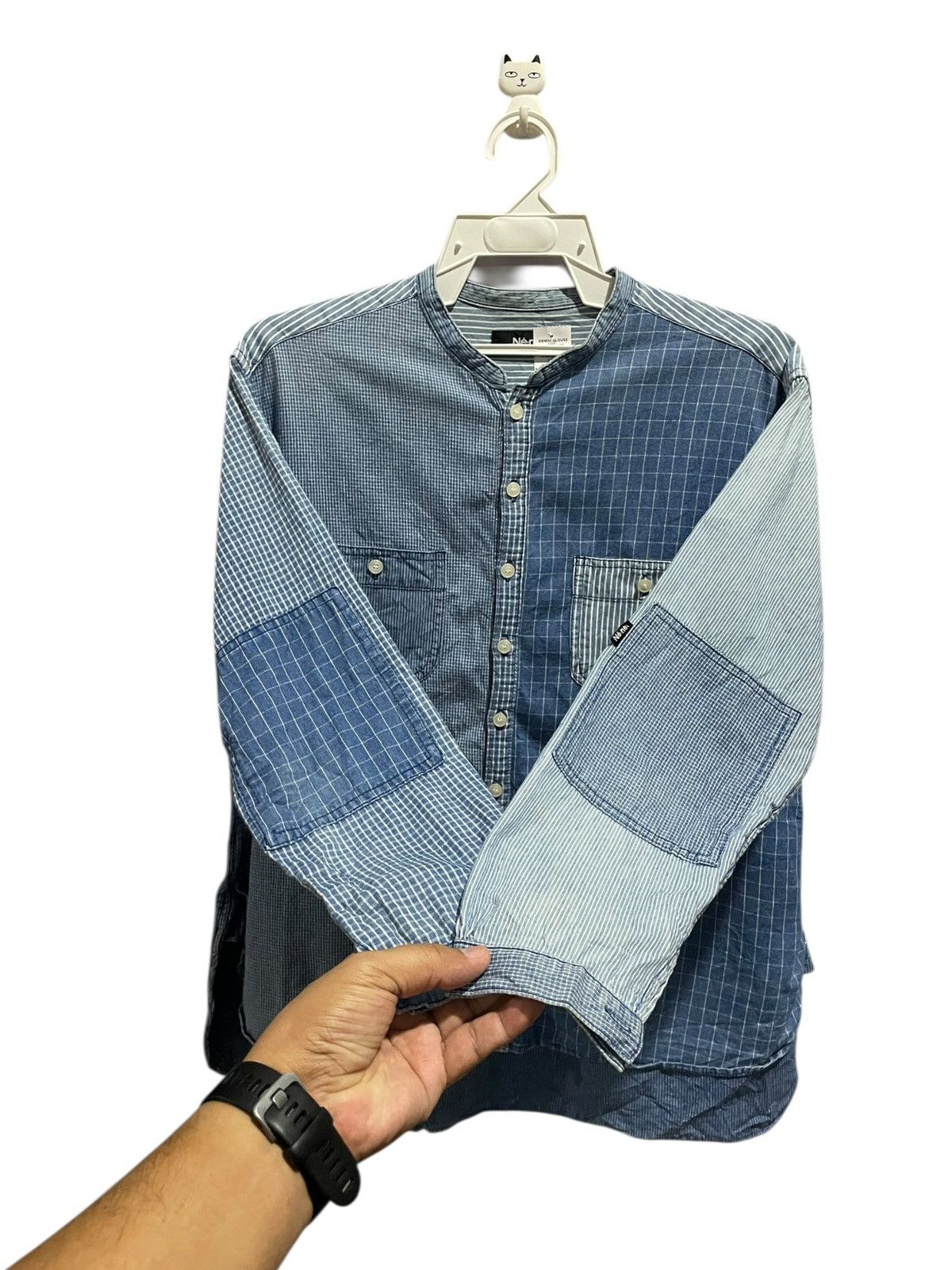 Ne-Net Issey Miyake Ne-Net Denim Shirt Size US M / EU 48-50 / 2 - 4 Thumbnail