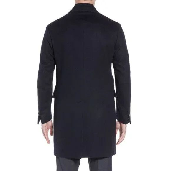 Corneliani Corneliani Mens Wool Topcoat 46 Navy IT 56 NWT $1895 Size US XL / EU 56 / 4 - 3 Thumbnail