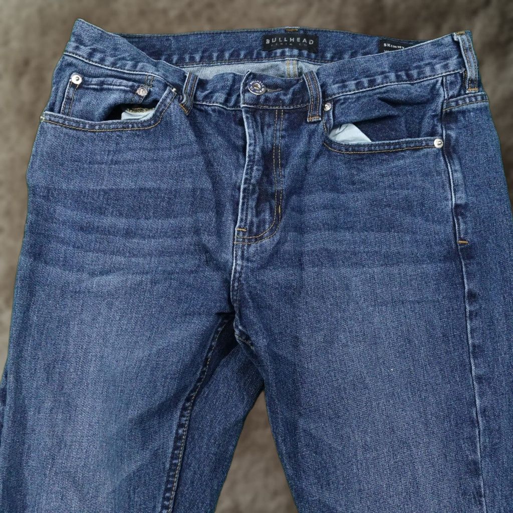 CO Bullhead Denim Co Jeans Mens 32x32 Blue Skinny Fit Stretch Denim Pants Size US 32 / EU 48 - 1 Thumbnail