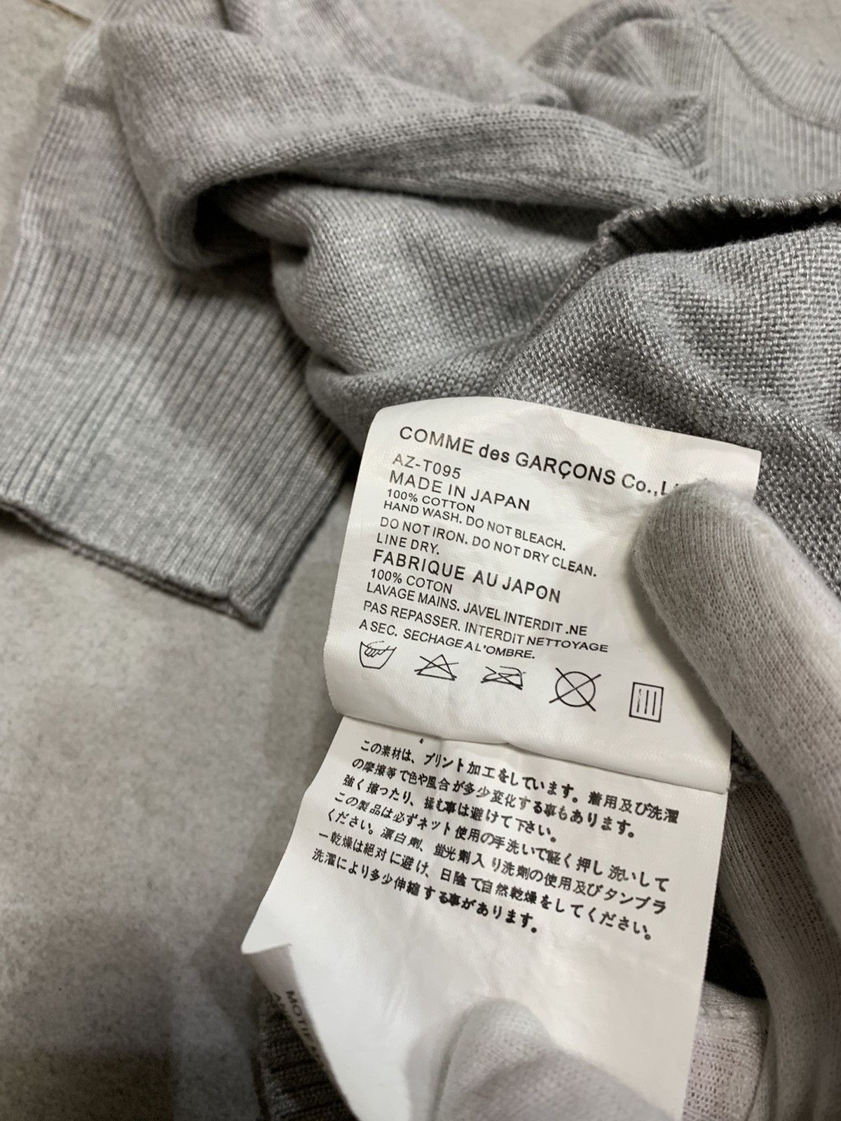 Comme des Garcons Y2k vintage 00s Grey embroidered Comme de Garcon cardigan Size XL / US 12-14 / IT 48-50 - 7 Thumbnail