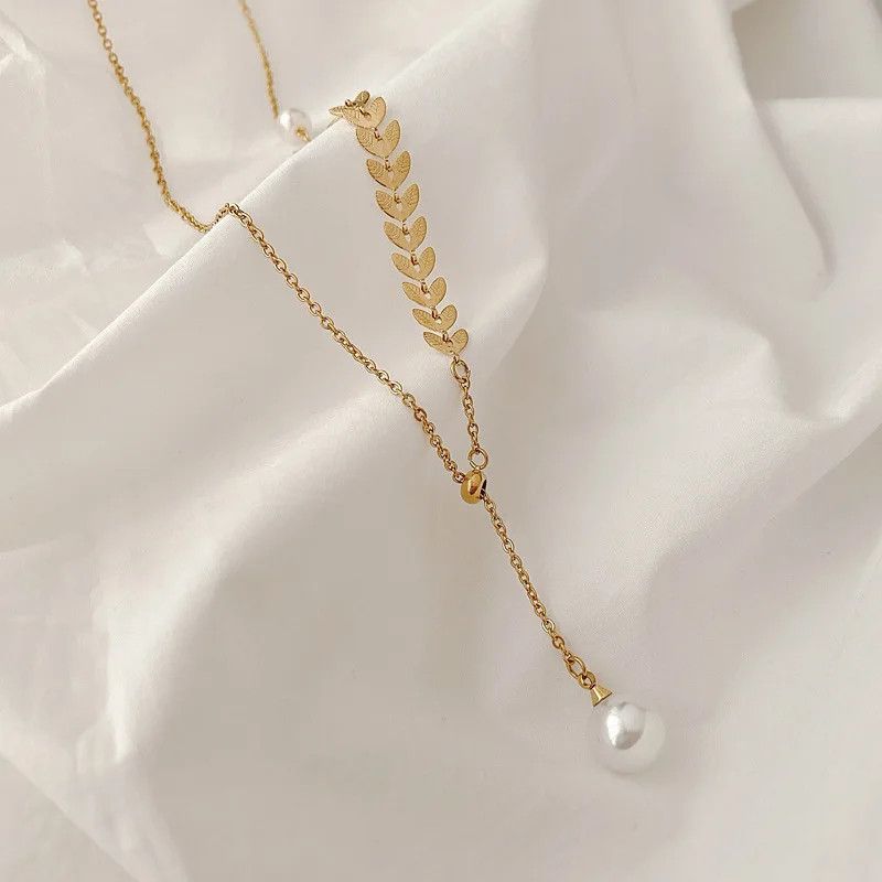 Jewelry × Vintage Retro wheat leaf necklace Size ONE SIZE - 4 Thumbnail