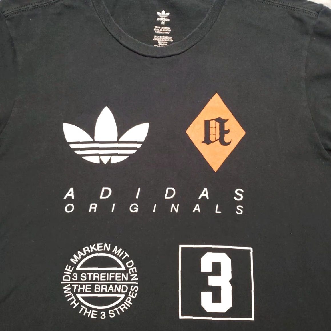 Adidas VINTAGE Adidas Shirt Mens Medium Black Trefoil Originals Short Sleeve Retro Classic TEE Size US M / EU 48-50 / 2 - 2 Thumbnail