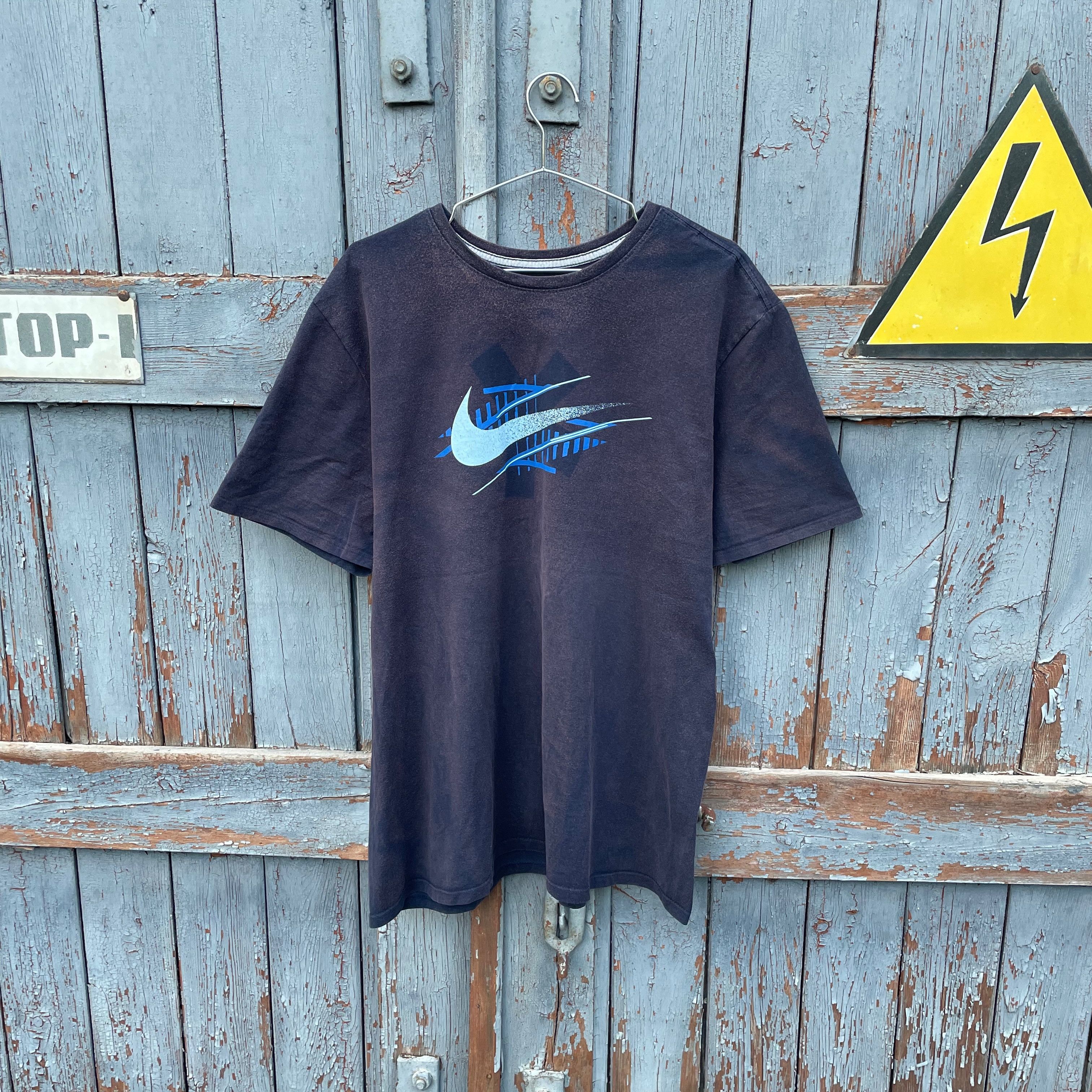 Nike 00s Nike Upcycling T shirt grunge big central Opium logo y2k Size US XXL / EU 58 / 5 - 1 Thumbnail