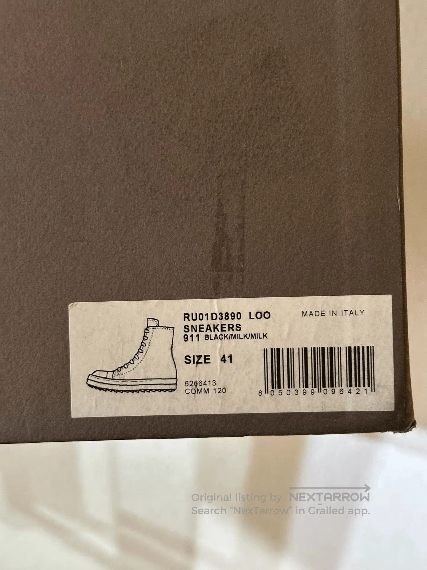 Rick Owens Rick Owens Converse High-Top Leather. Size US 8 / EU 41 - 9 Thumbnail