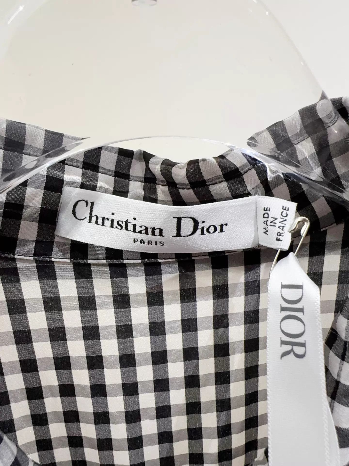 Dior Dior Check Silk Long Dress Women's F34 Size XS / US 0-2 / IT 36-38 - 2 Thumbnail