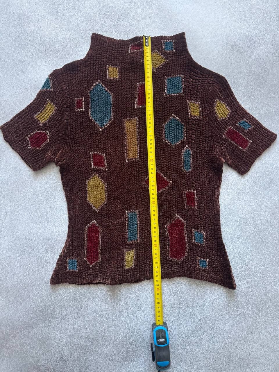 Japanese Brand Rare Archive Yoshiki Hishinuma Geometric Textured Knit Top Size S / US 4 / IT 40 - 10 Thumbnail