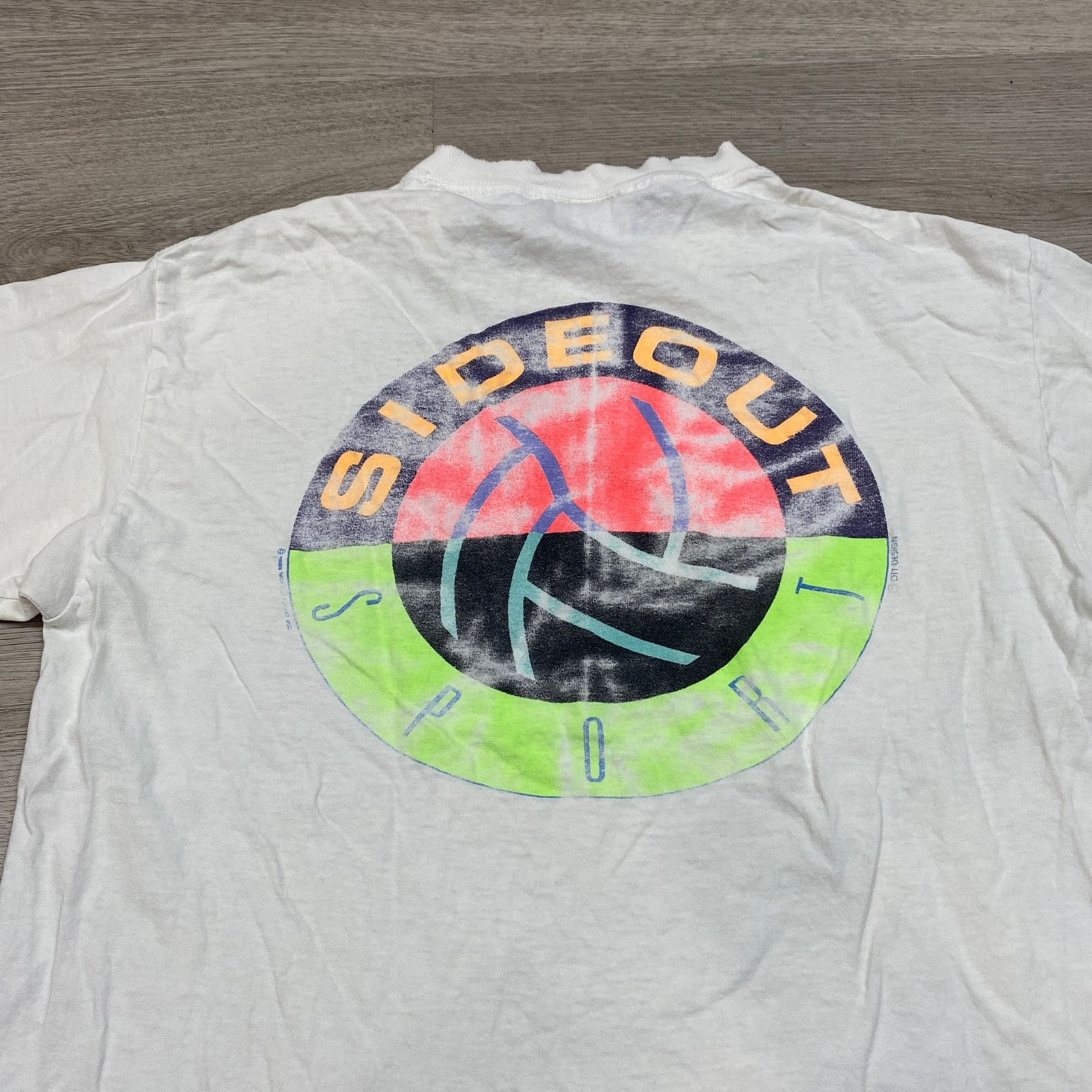 Vintage VTG 80s Sideout Sport Volleyball Faded Single Stitch Shirt L Size US L / EU 52-54 / 3 - 4 Thumbnail