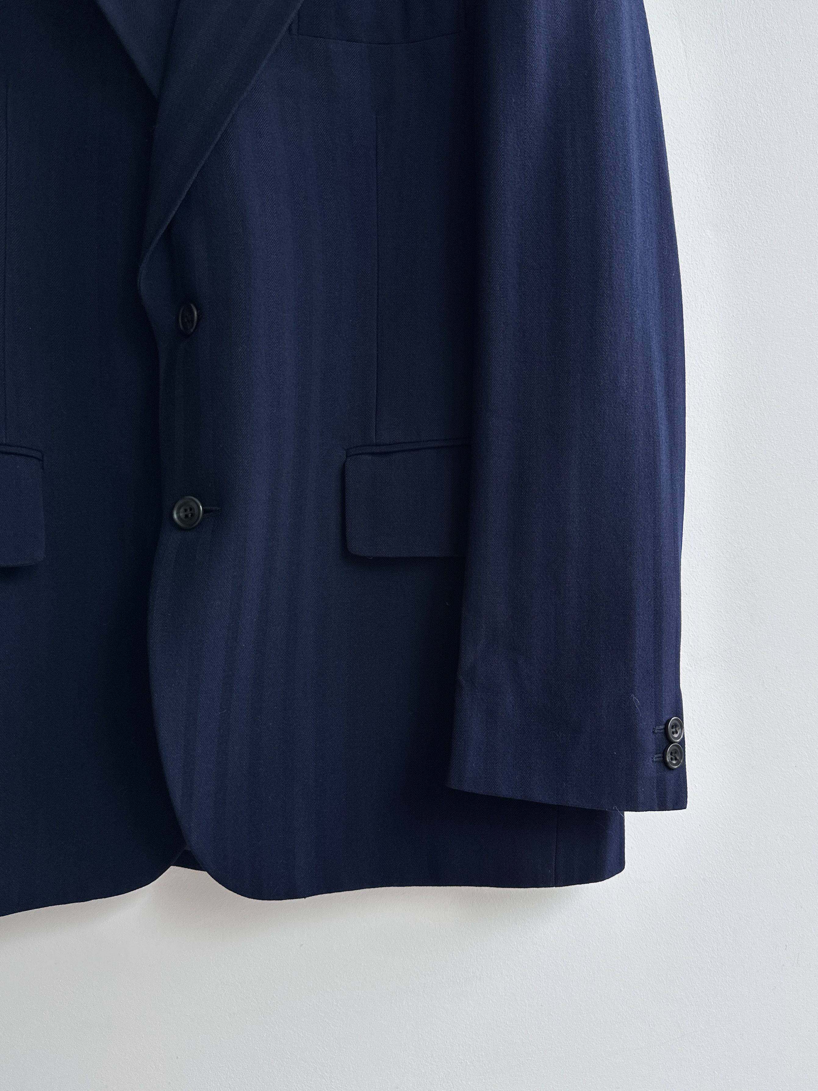 Burberry Vintage Burberry Blue Blazer Jacket Size 42R - 6 Thumbnail