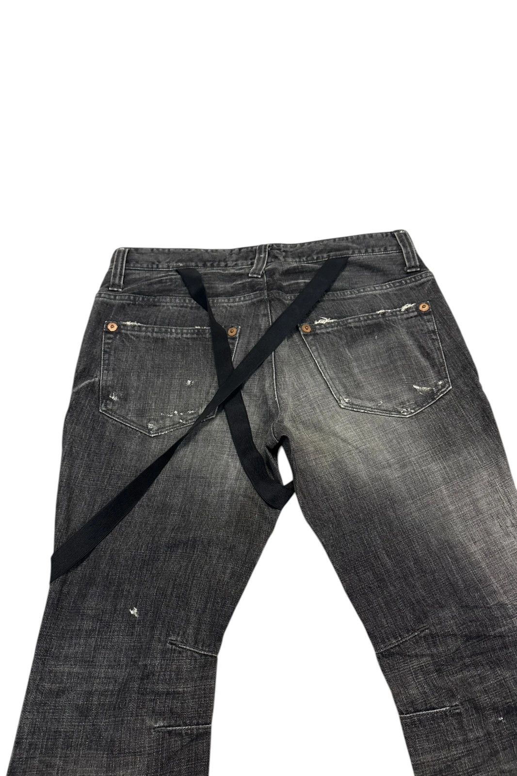 Izreel  Kazuhiro Takakura Izreel Kazuhiro Takakura grey bondage distressed denim jeans Size US 31 - 8 Thumbnail