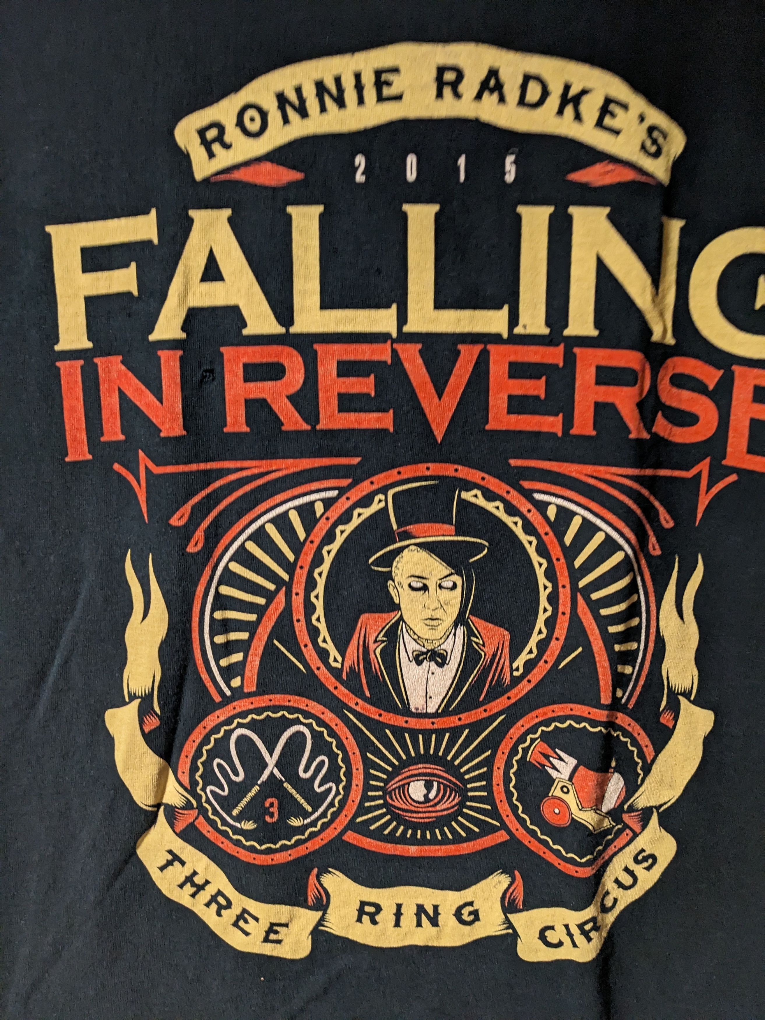 Band Tees × Hot Topic × Vintage Vintage 2015 Falling in Reverse 3 Ring Circus Tour T-Shirt Size US M / EU 48-50 / 2 - 2 Thumbnail