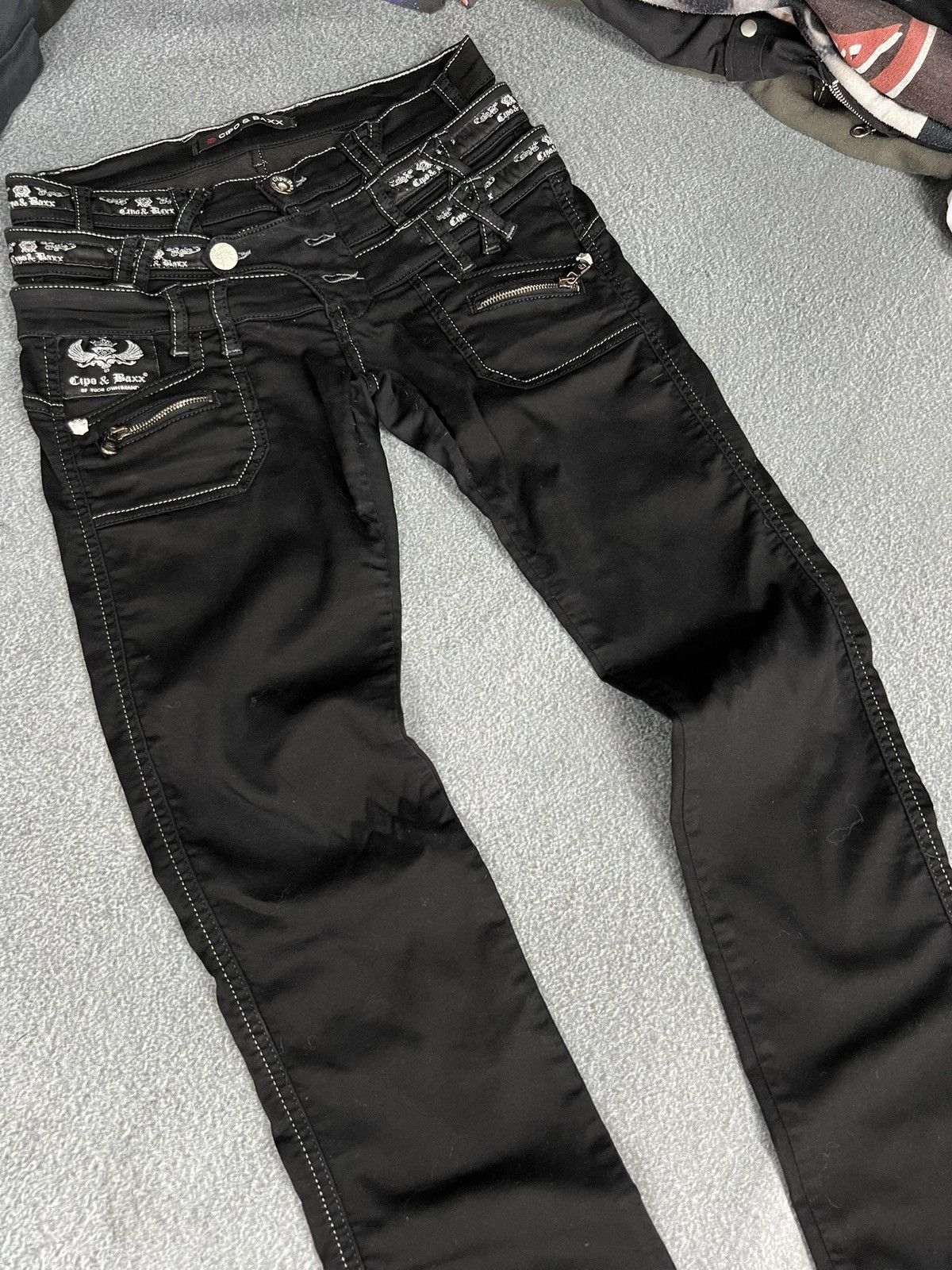 Vintage Chipo & Baxx Y2K Triple Waisted Skinny Pants Avant Garde Y2k Size 30" / US 8 / IT 44 - 3 Thumbnail