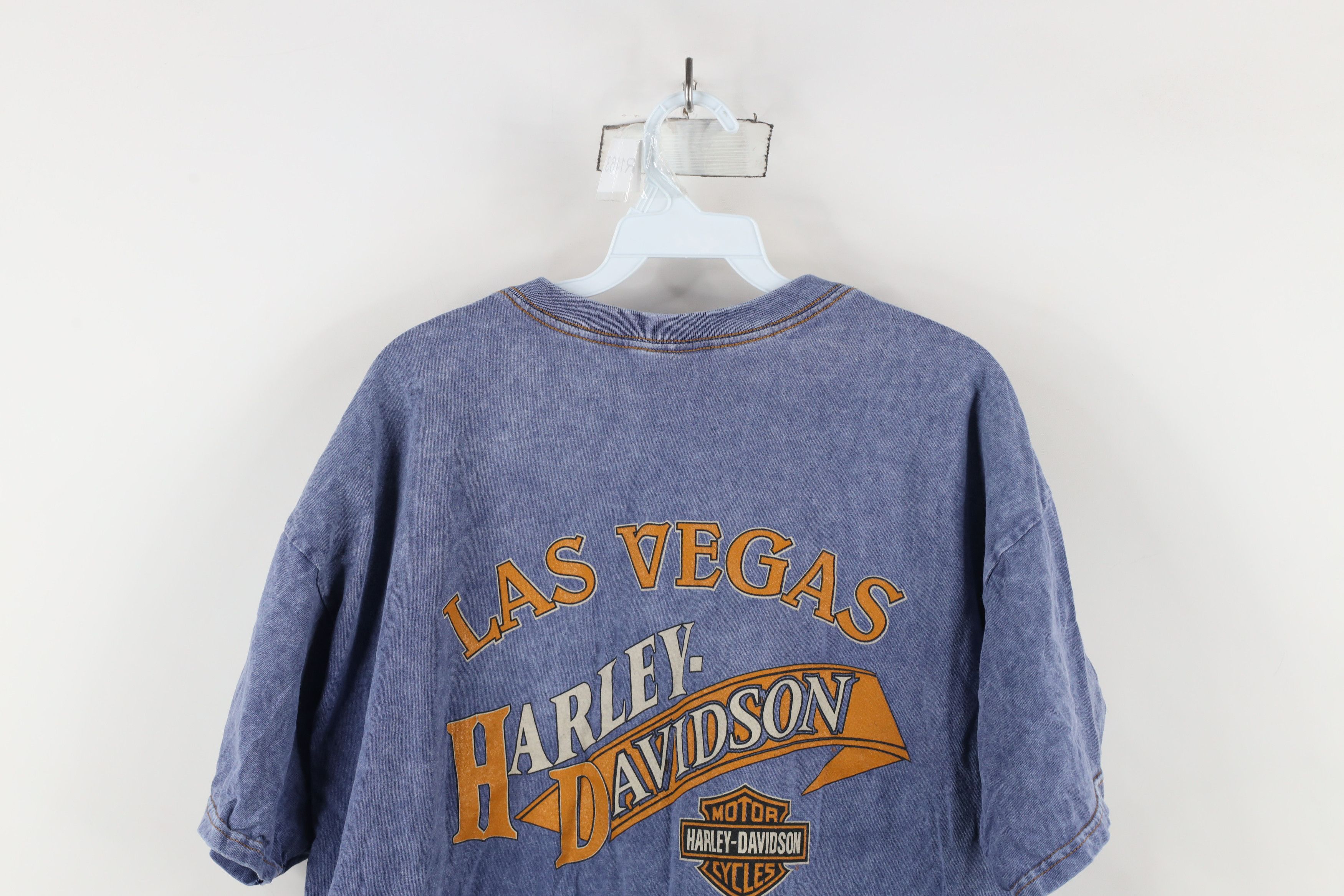 Harley Davidson × Vintage Vintage 90s Harley Davidson Wash Eagle Pocket T-Shirt USA Size US XL / EU 56 / 4 - 12 Thumbnail