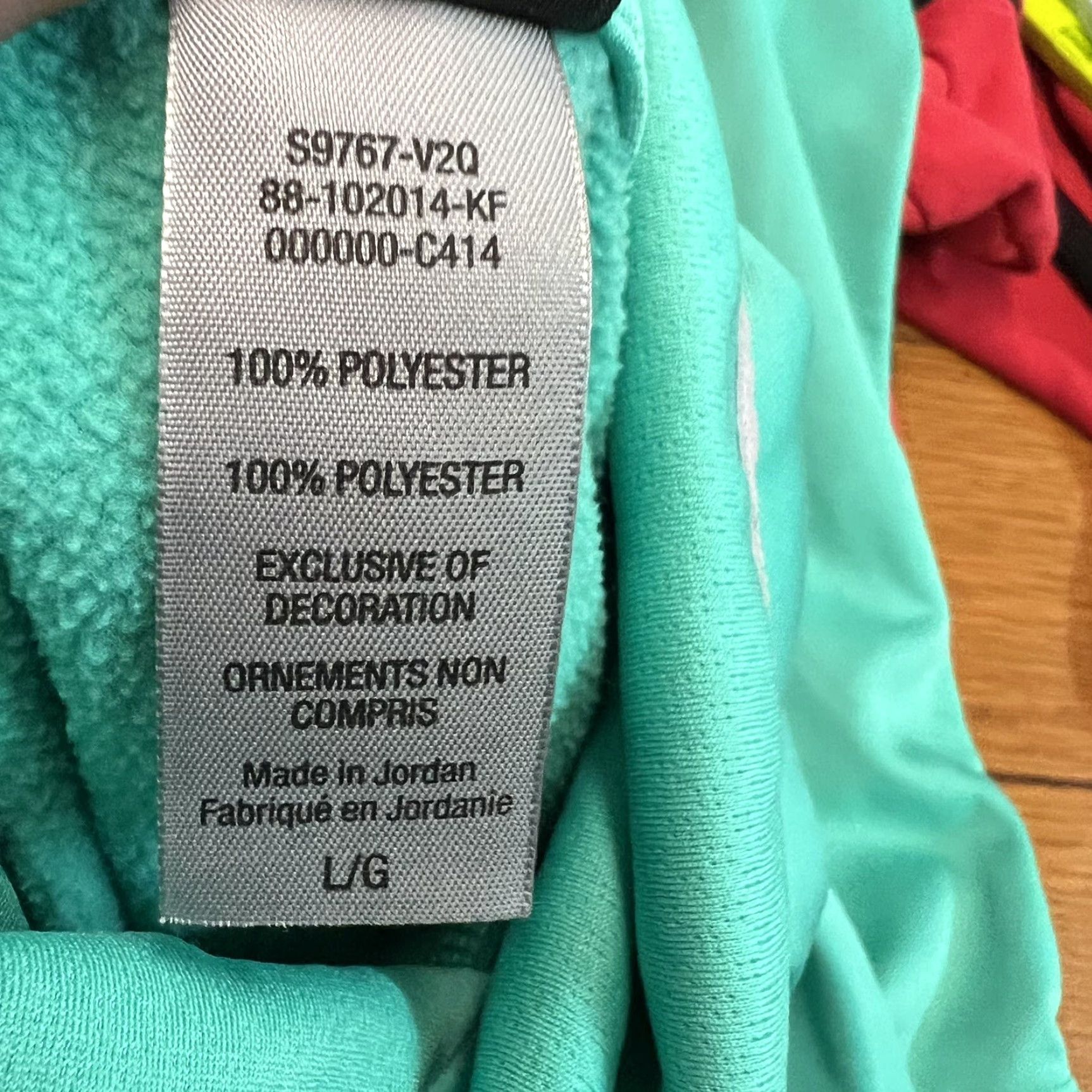 Champion Champion Sweatshirt Women's Size L Green Duo Dry Running Cowl Neck Long Sleeve Size L / US 10 / IT 46 - 6 Thumbnail