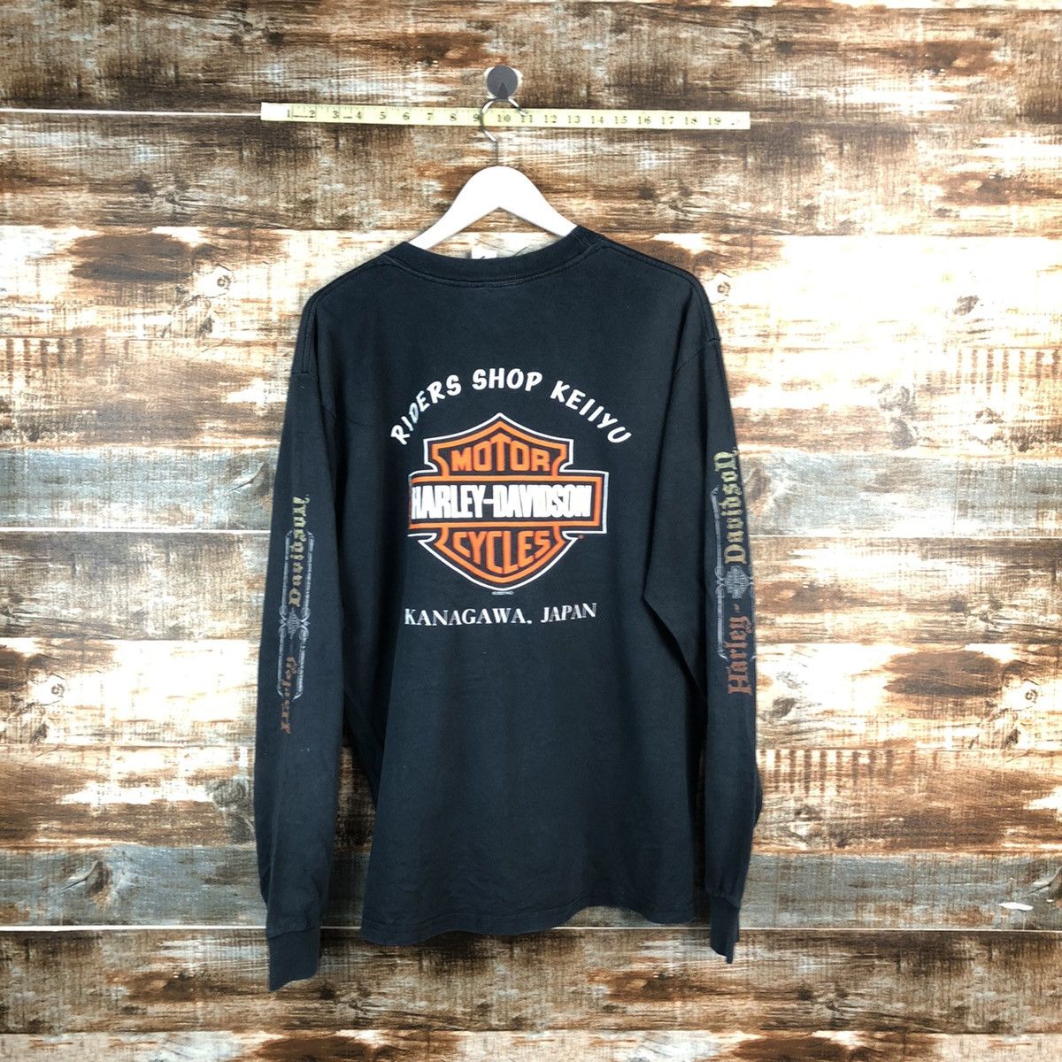 Harley Davidson Harley Davidson Kanagawa Japan Dark Blue Sweatshirt #A2482 Size US L / EU 52-54 / 3 - 1 Thumbnail