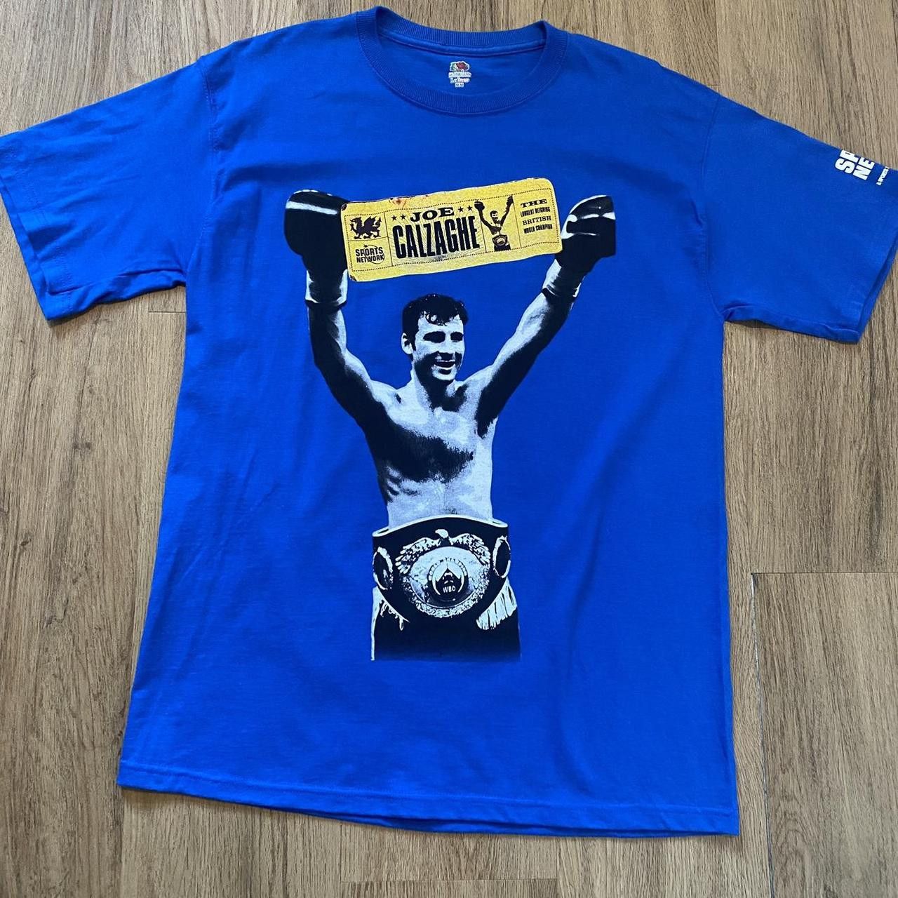 Fruit Of The Loom Blue Joe Calzaghe boxing T-shirt #boxing Size US M / EU 48-50 / 2 - 1 Thumbnail
