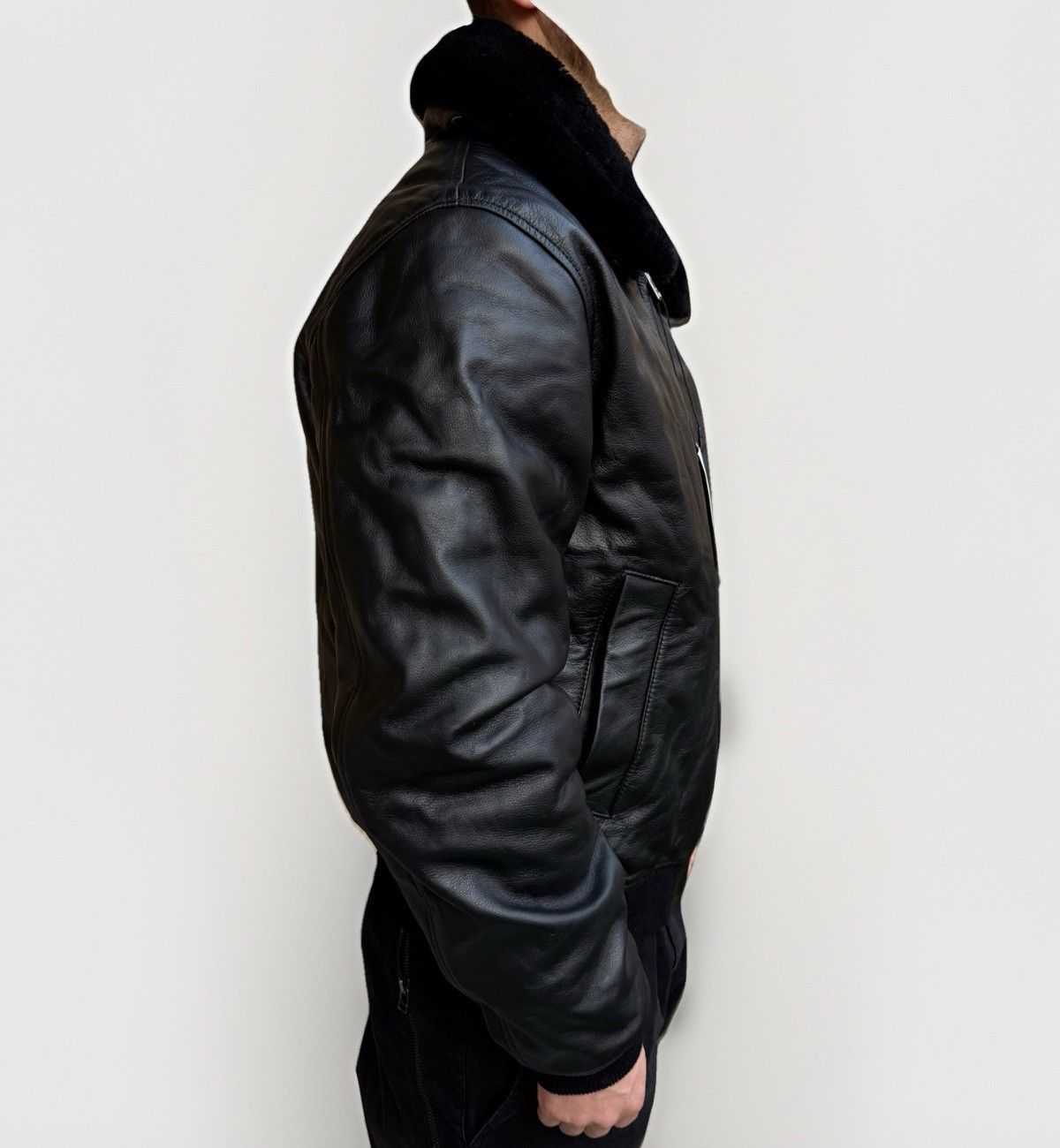 Sandro Sandro Heron Leather Bomber Aviator Flight Jacket Size US M / EU 48-50 / 2 - 23 Thumbnail