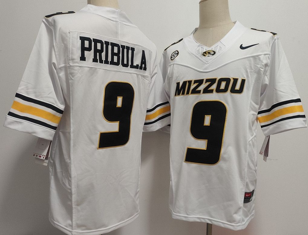 Other Men's NCAA Missouri Tigers 9 Beau Pribula White Jersey Size US S / EU 44-46 / 1 - 3 Thumbnail