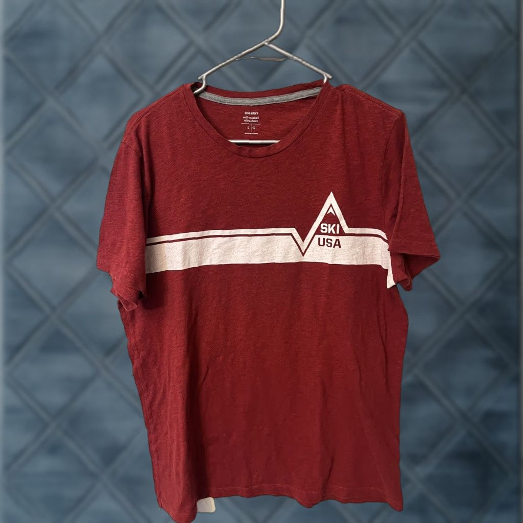 Old Navy Old Navy T-Shirt Red Graphic Print Crew Neck Men's L Short Sleeve Cotton Beach Today’sSpecial? Size US L / EU 52-54 / 3 - 1 Thumbnail