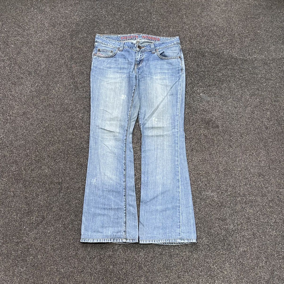 Vintage Vintage Y2K Light Wash Baggy Bootcut Jeans Thrashed Skate Size 32" / US 10 / IT 46 - 2 Thumbnail