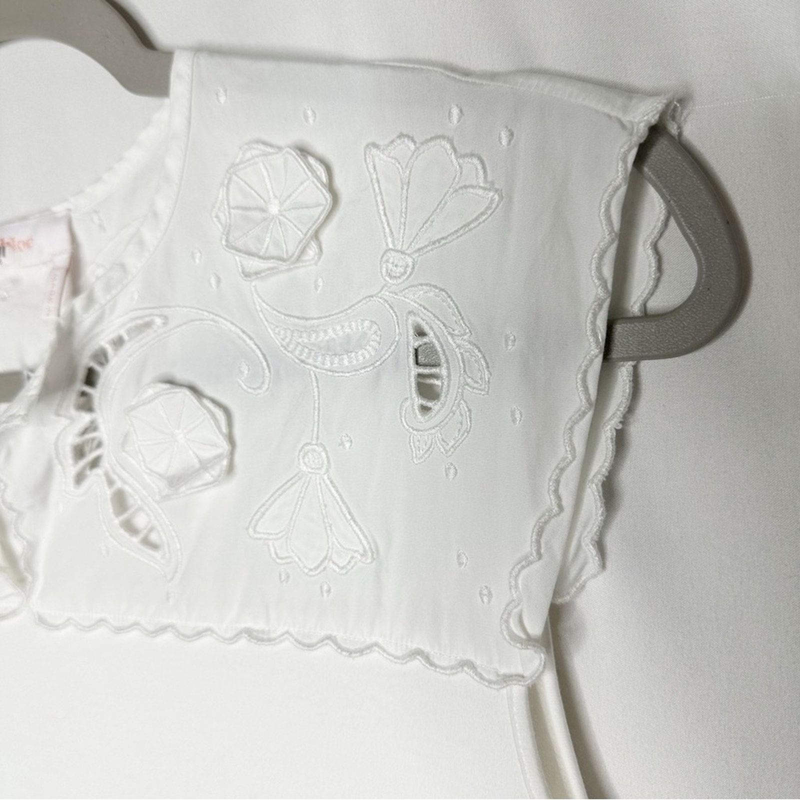 See by Chloe SEE BY CHLOE White Short Sleeve Eyelet Elastic Waist Dress M Size M / US 6-8 / IT 42-44 - 4 Thumbnail