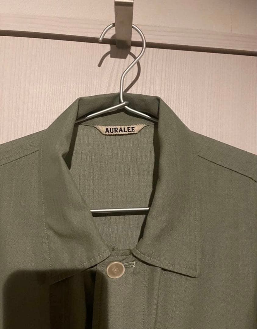 Auralee AURALEE 25SS WOOL HERRINGBONE OVER SHIRT Olive 3 Size US L / EU 52-54 / 3 - 3 Thumbnail