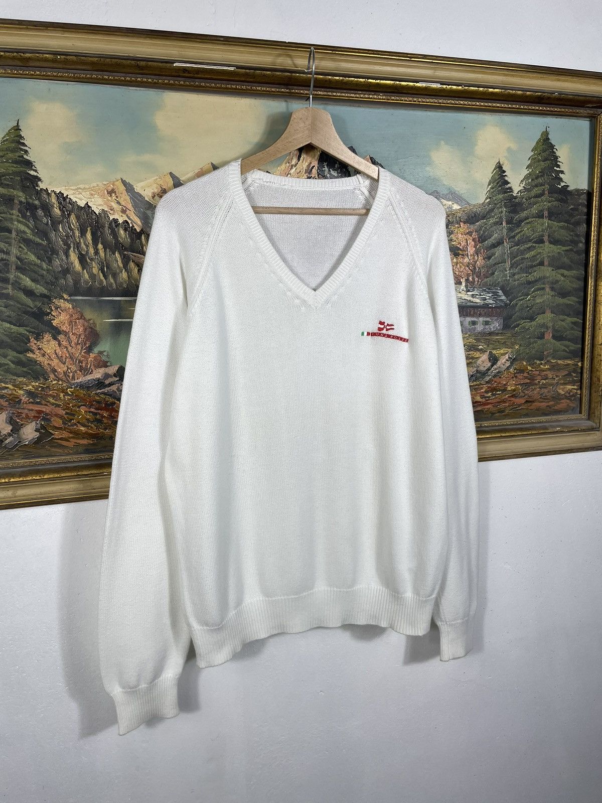 Prada × Vintage Prada Luna Rossa Knitwear Pull Jumper Sweatshirt Luxury Size US M / EU 48-50 / 2 - 2 Thumbnail