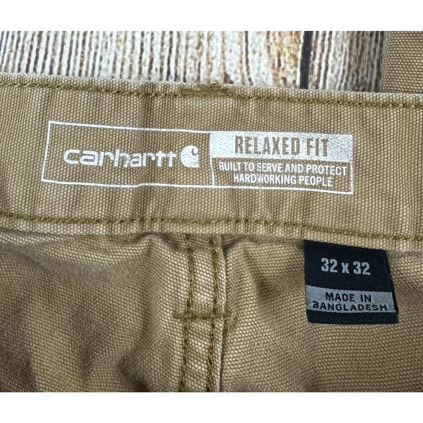Carhartt Carhartt Mens Pants Canvas 5 Pocket Relaxed Fit Carpenter Work Pant Tan 32x30 Waist 32 Inseam 30 Brown Size US 32 / EU 48 - 7 Thumbnail