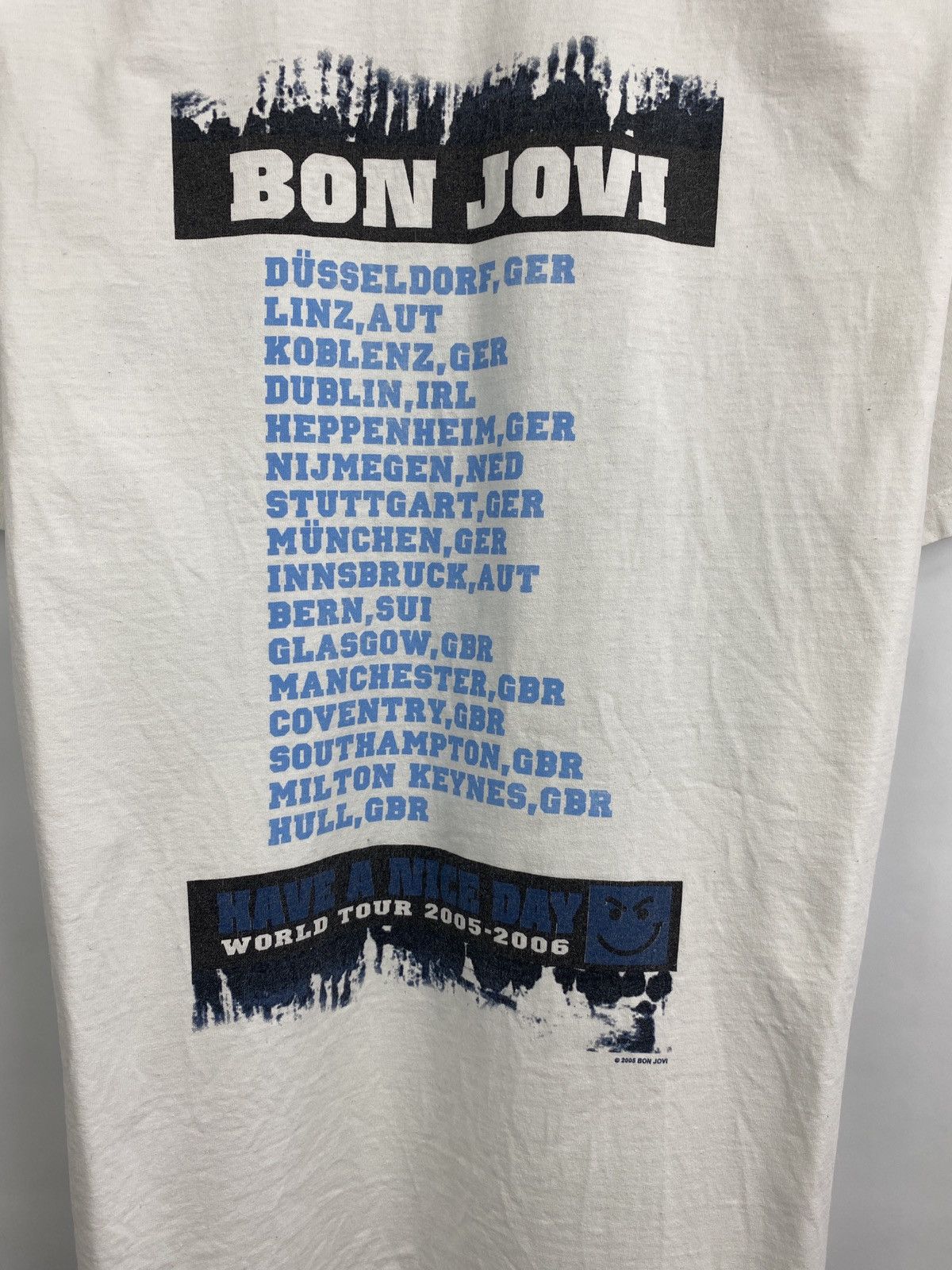 Bon Jovi Vintage 2005 Bon Jovi What About Now Tour T-Shirt Retro Rare Size US L / EU 52-54 / 3 - 8 Thumbnail