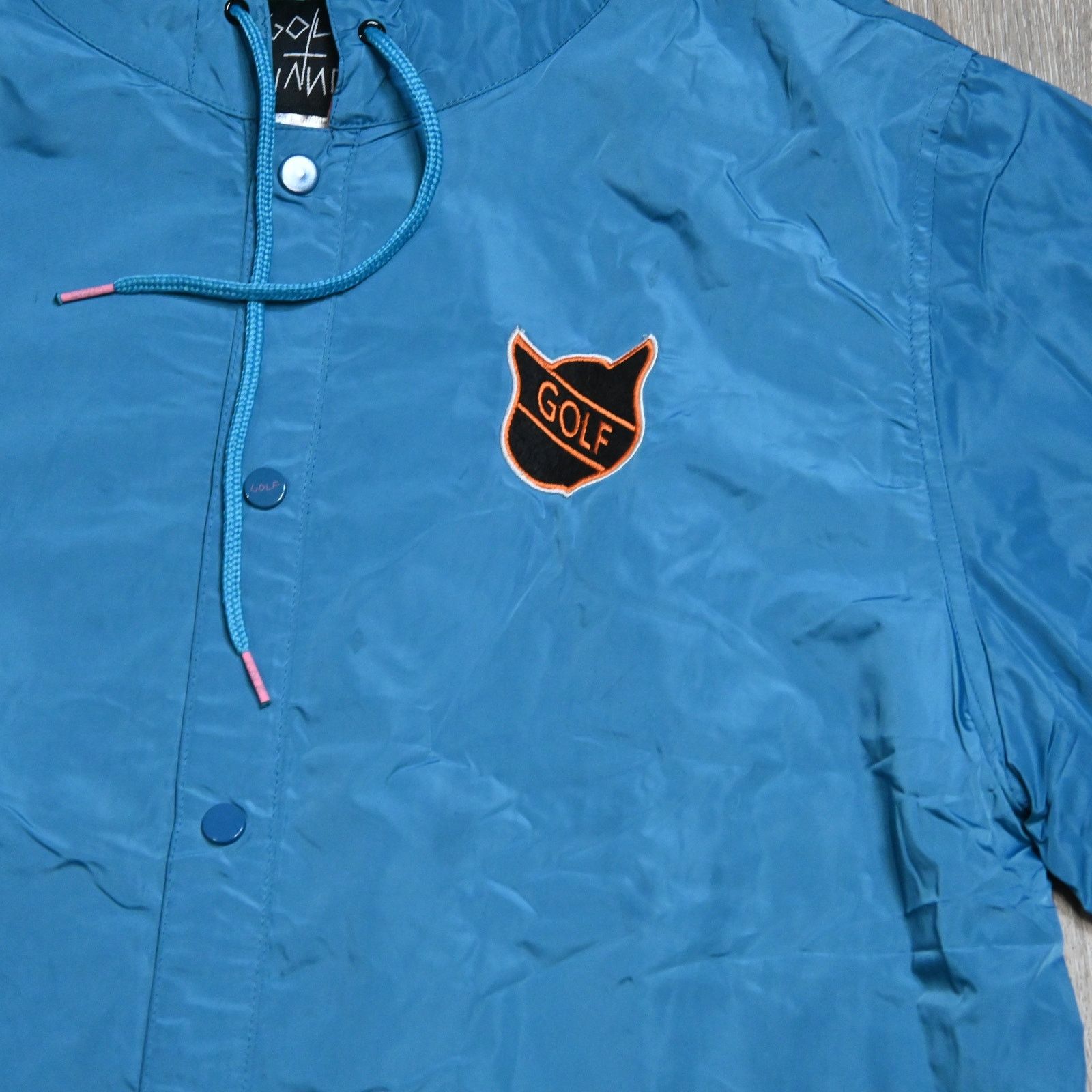 Golf Wang GOLFWANG Blue Native Cat Windbreaker Jacket Vintage Size XL Size US XL / EU 56 / 4 - 3 Thumbnail