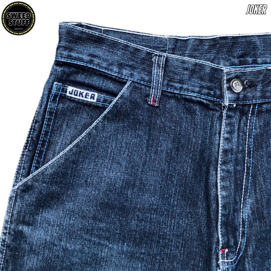 Vintage JOKER BRAND Blue Denim Pants Size US 34 / EU 50 - 4 Thumbnail