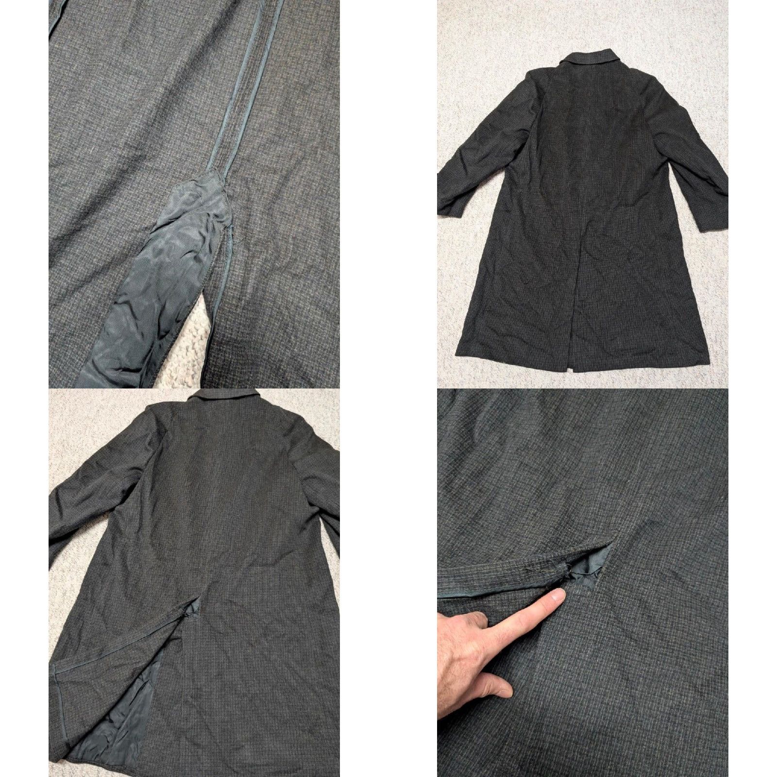 Vintage VINTAGE Richman Brothers Overcoat Shirt Mens 44 Black Plaid Wool Wool Coat 1960s 1960s overcoat check Size US L / EU 52-54 / 3 - 8 Thumbnail