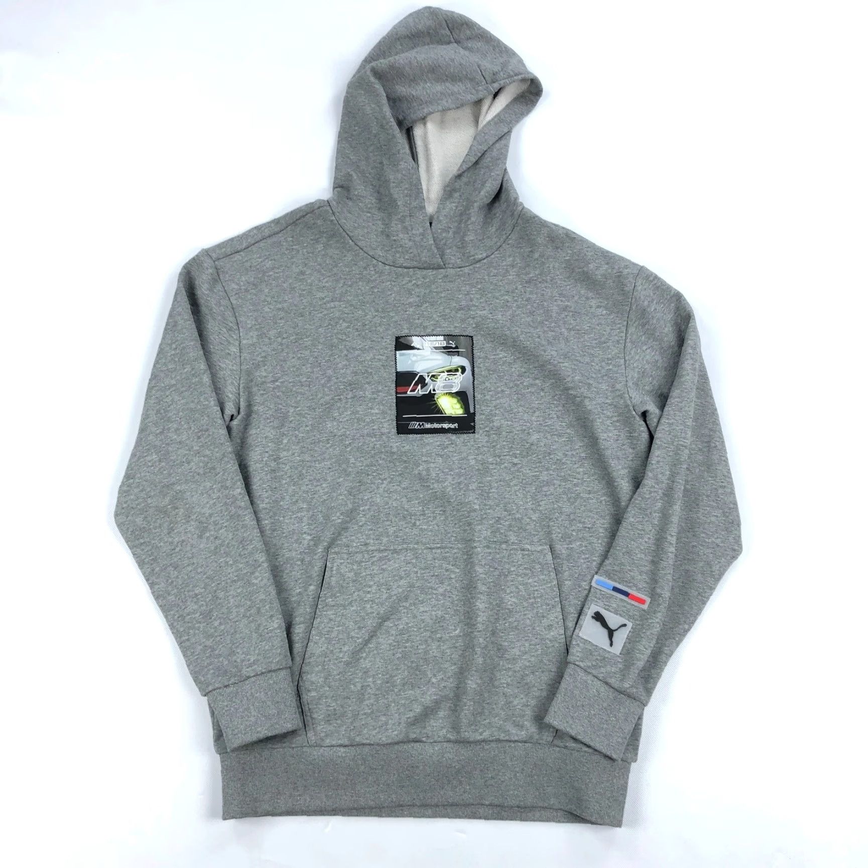 Puma PUMA BMW M Motorsport M8 GT3 Hoodie Mens Gray Pullover Sweatshirt Size M Size US M / EU 48-50 / 2 - 2 Thumbnail