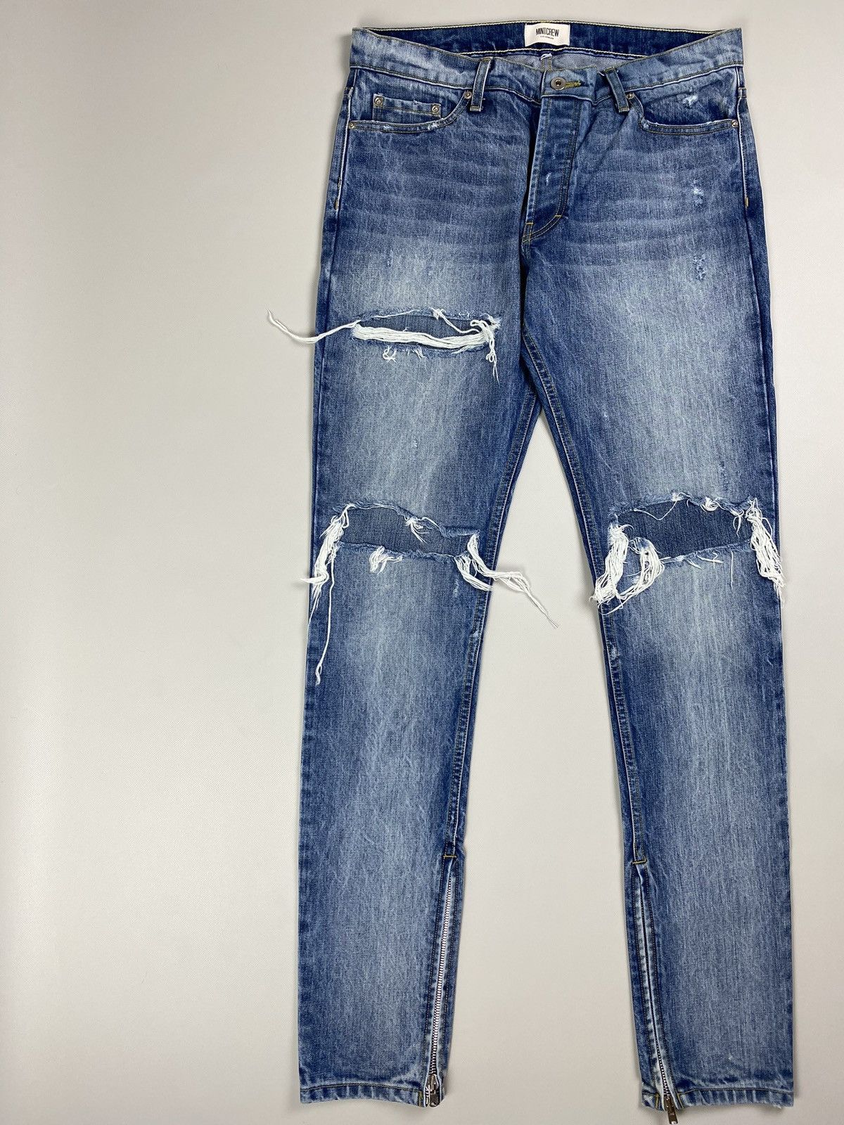 Mintcrew Mintcrew men’s distressed denim skinny jeans size 33 Size US 33 - 2 Thumbnail