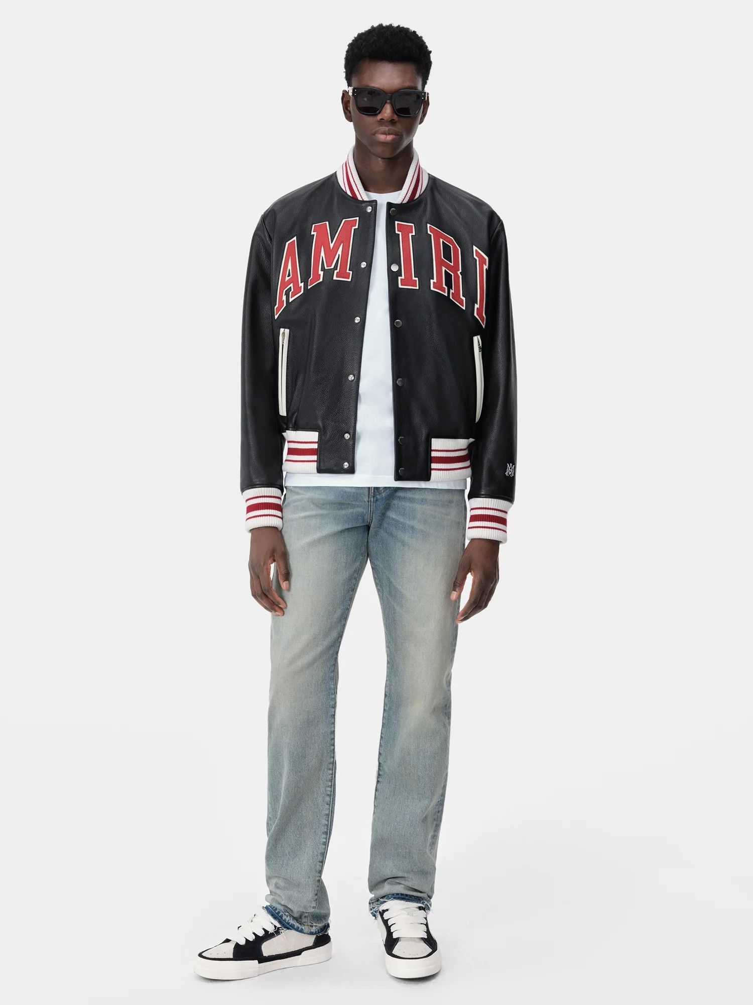 Amiri o1orln1025 Leather Bomber Jacket in Black Size US L / EU 52-54 / 3 - 2 Thumbnail