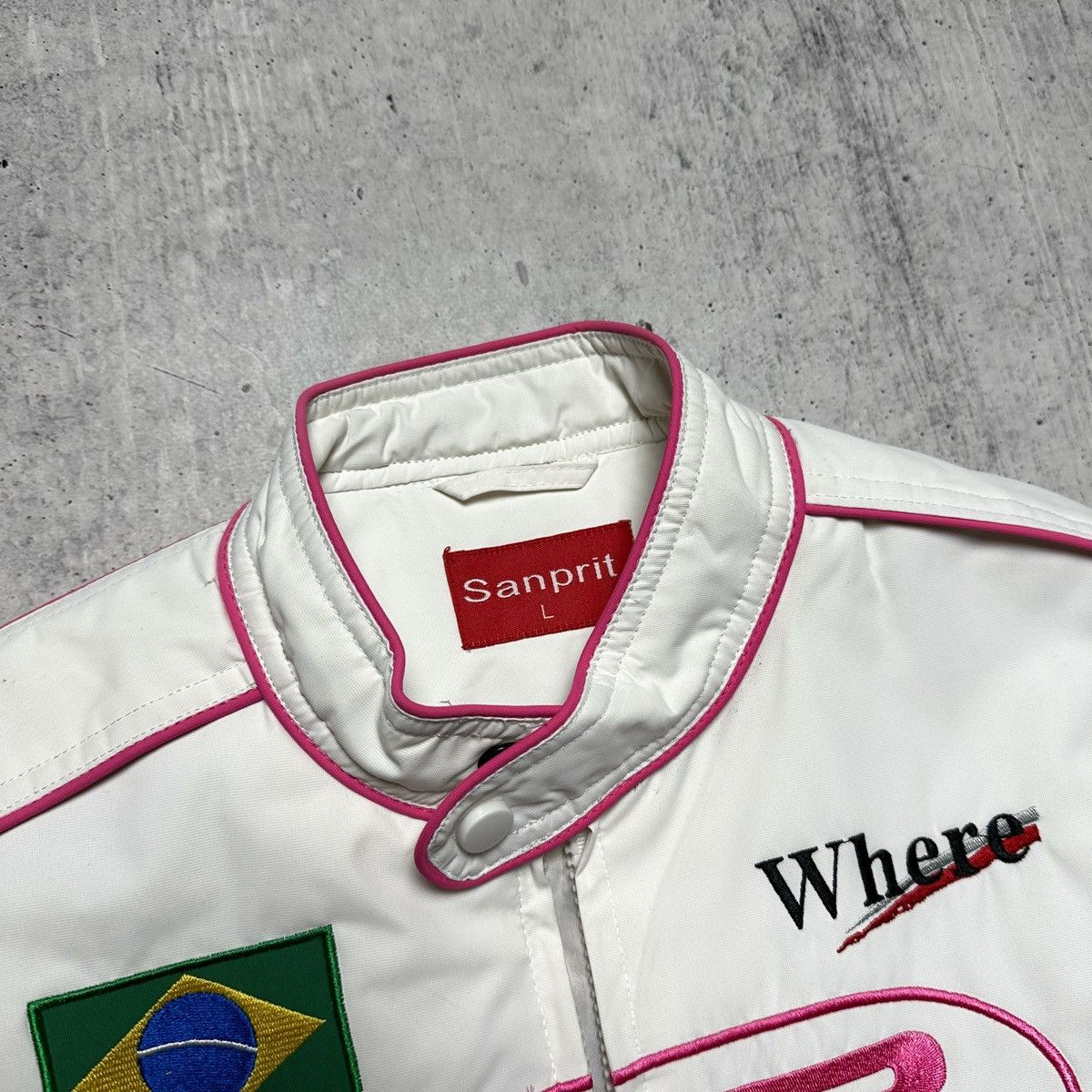 Vintage Vintage Sanprit Racing Jacket Piston Race Car The Game Size US S / EU 44-46 / 1 - 5 Thumbnail