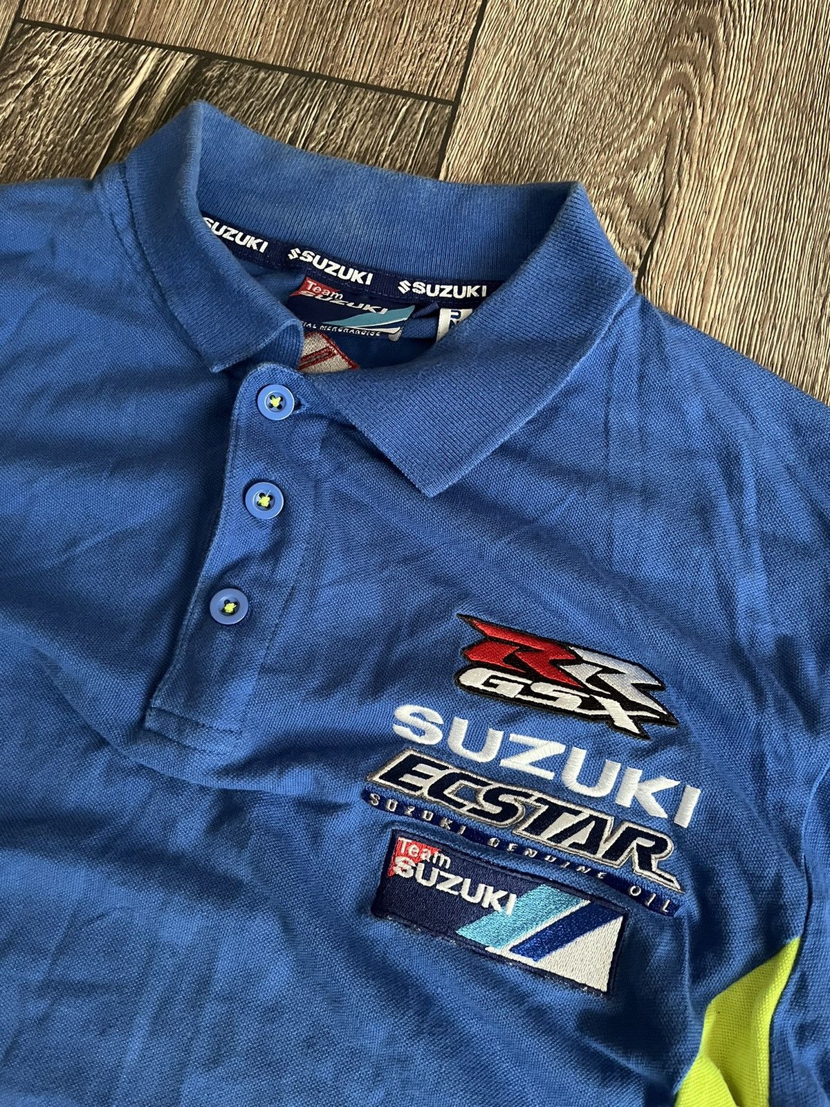 Formula 1 × Vintage Vintage Suzuki Team F1 Formula Uno Polo Shirt Button Up Size US M / EU 48-50 / 2 - 4 Thumbnail