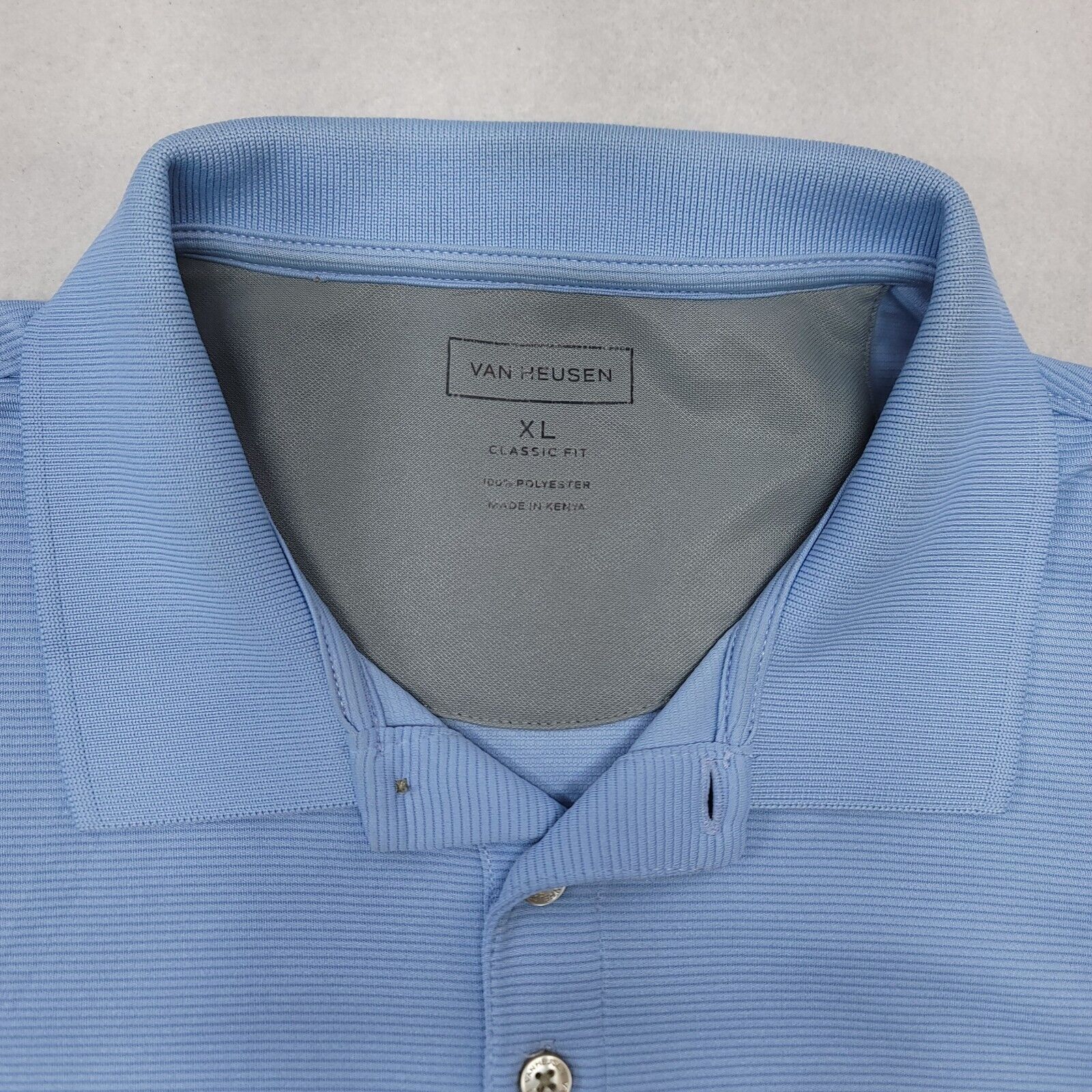 Van Heusen Van Heusen Casual Pullover Polo Shirt Adult Men Size XL Blue Size US XL / EU 56 / 4 - 3 Thumbnail