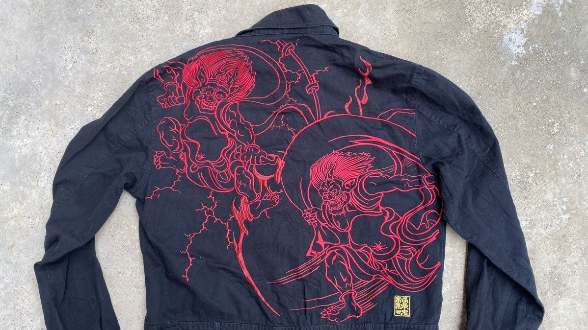 Japanese Brand 🔥Rare🔥Karakuri Coveralls Embroidery Logo Streetwear Design Size US 40 / EU 56 - 5 Thumbnail