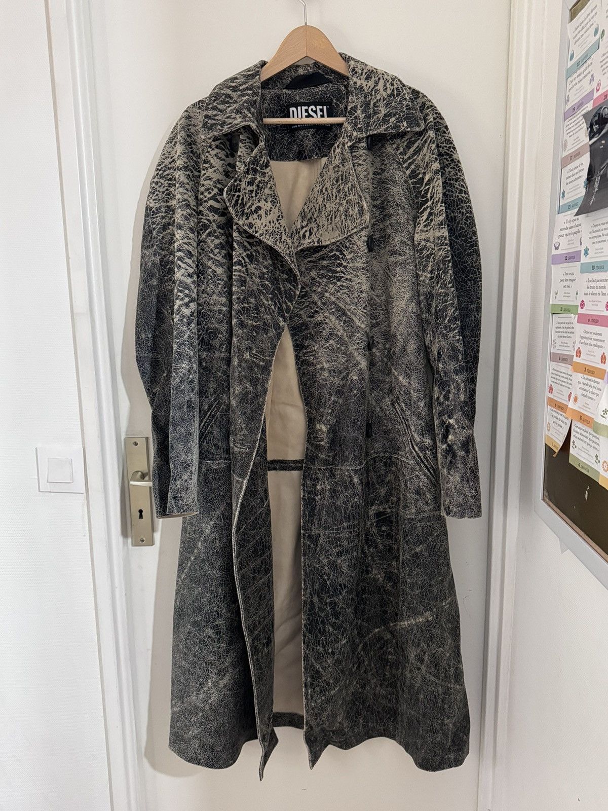 Diesel L-Delirious leather coat