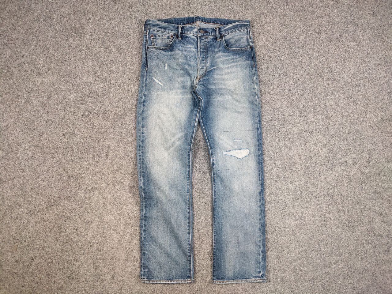 Levi's Levis 501 Patchwork Denim Distressed Jeans Vintage Style Size US 34 / EU 50 - 10 Thumbnail