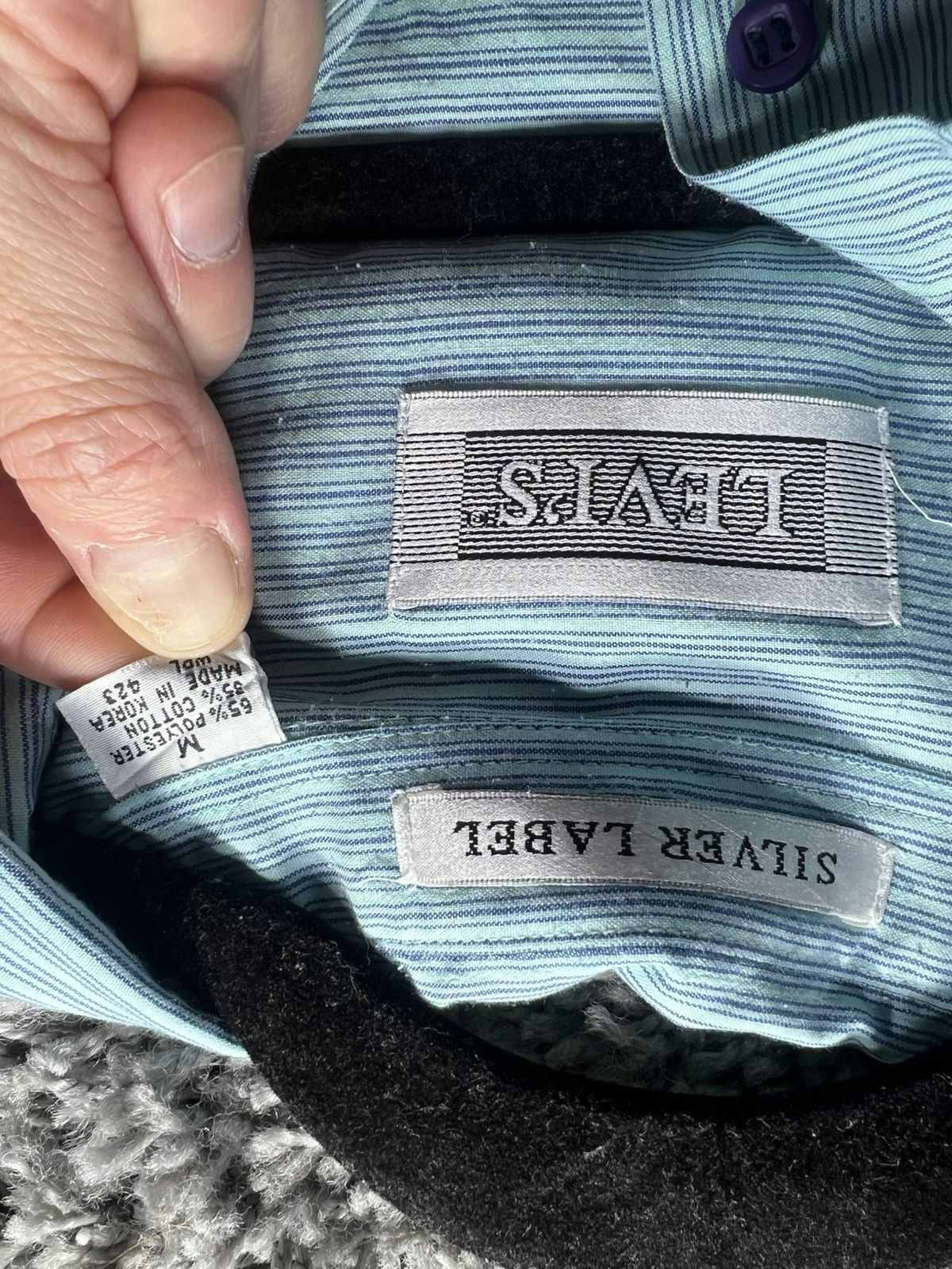 Levi's × Levi's Vintage Clothing × Vintage LEVI'S SILVER LABEL Stripped VTG S/S Button Up Shirt Medium Size US M / EU 48-50 / 2 - 8 Thumbnail
