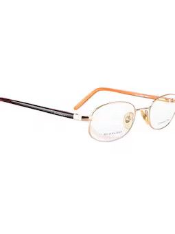 Burberry Burberry '90s Check Brown Gold Oval Frame Glasses Size ONE SIZE - 2 Thumbnail