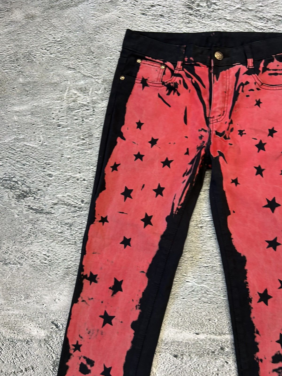 Other Y2K jeans black red slim stars Size US 30 / EU 46 - 4 Thumbnail
