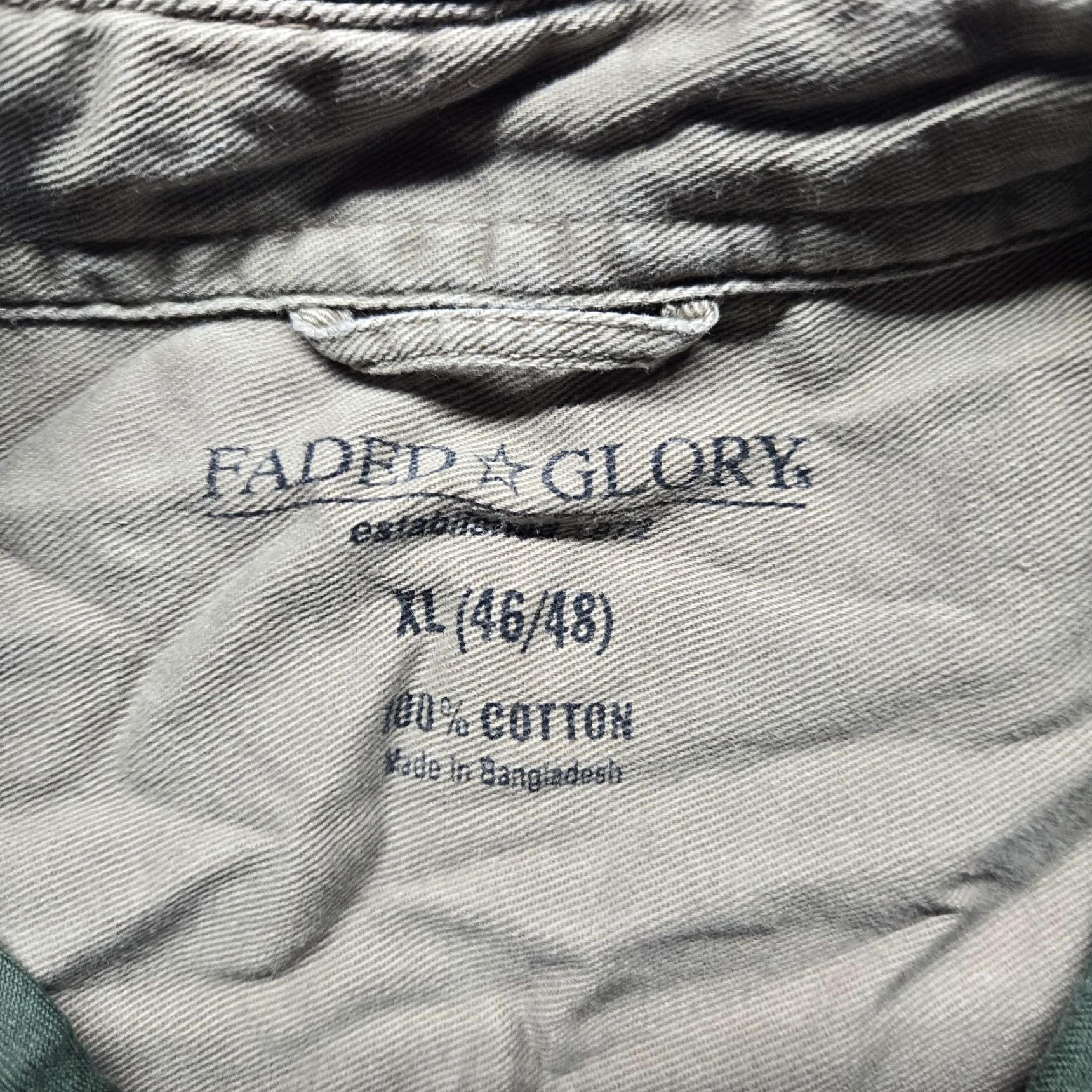 Faded Glory Faded Glory Shirt Denim Button-Up Green XL Mens Collared Long Sleeve Shirt Size US XL / EU 56 / 4 - 3 Thumbnail