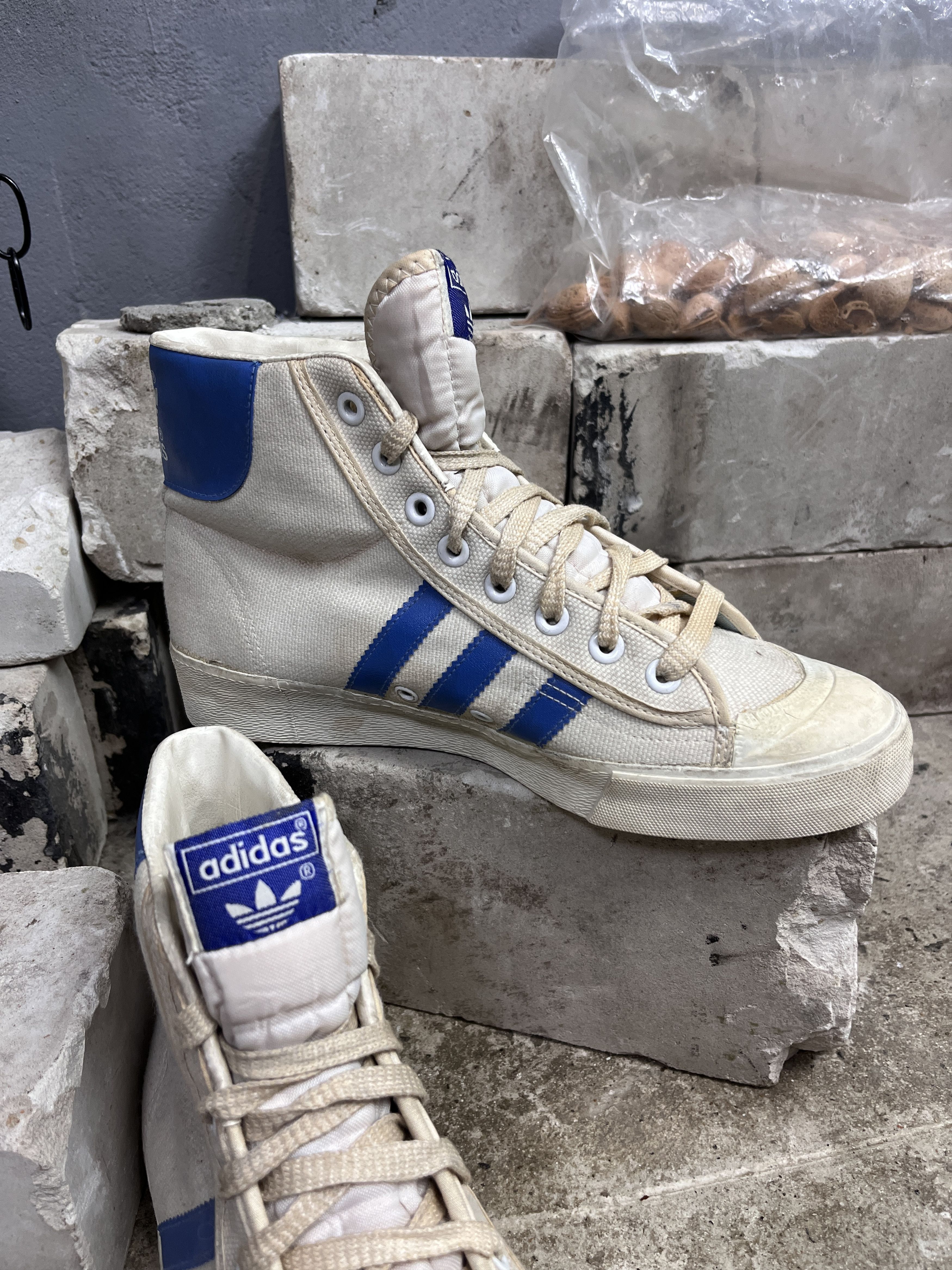 Adidas 1980s ADIDAS CANVAS HIGH TOP ROLLER SKATE SNEAKERS - 5134 Size US 10 / EU 43 - 3 Thumbnail