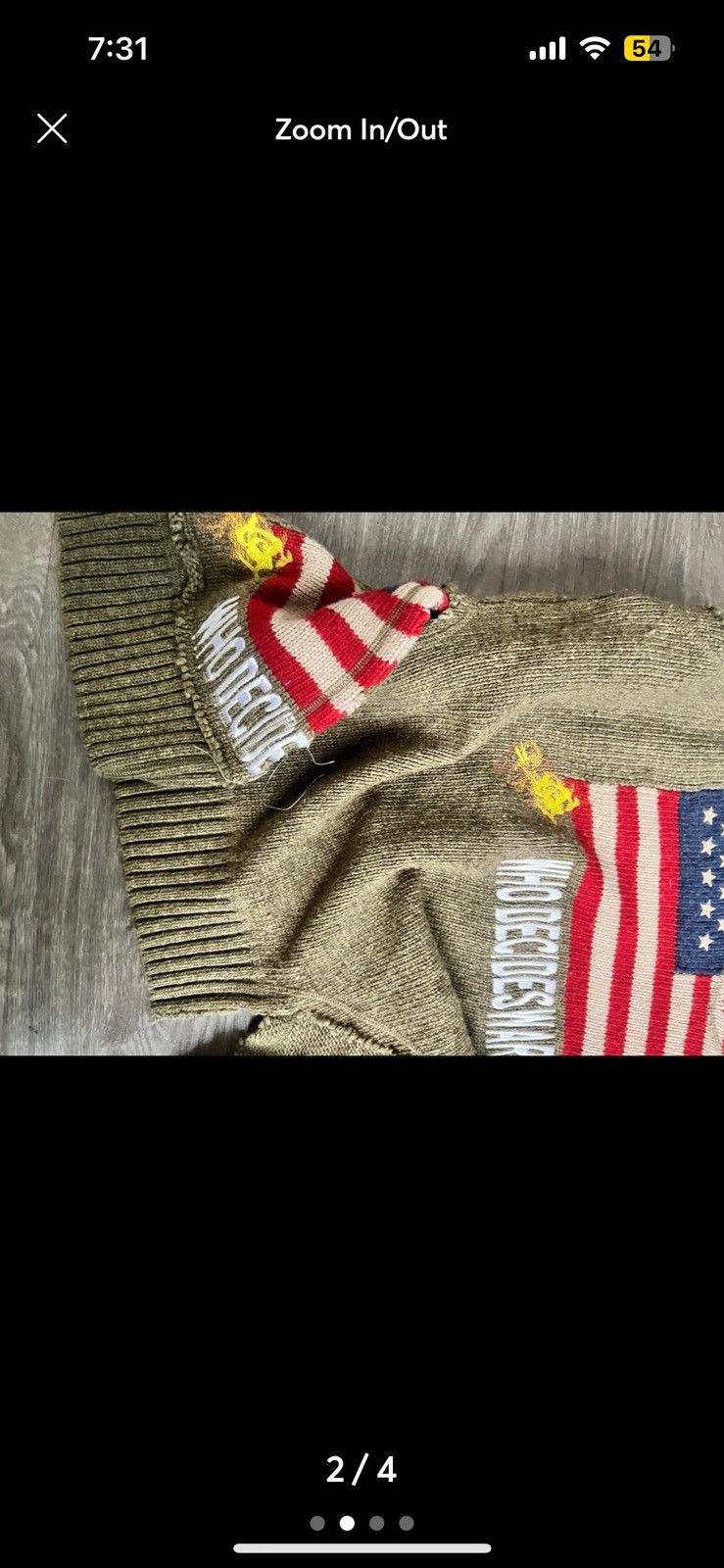 Who Decides War Who decides war America vest Size US XL / EU 56 / 4 - 2 Thumbnail
