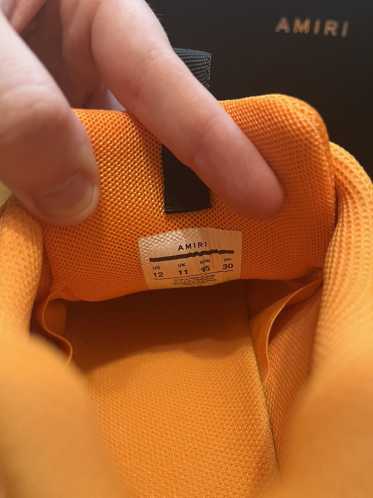 Amiri Amiri Bonerunner Sneaker (Orange) Size US 12 / EU 45 - 7 Thumbnail