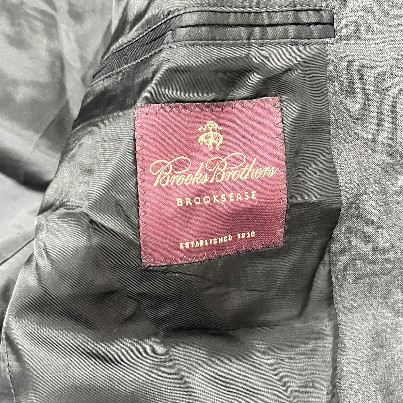 Brooks Brothers VINTAGE Brooks Brothers Mens BrooksEase Wool USA Blazer Jacket Sport Coat Black SZ 40S Size 40R - 7 Thumbnail