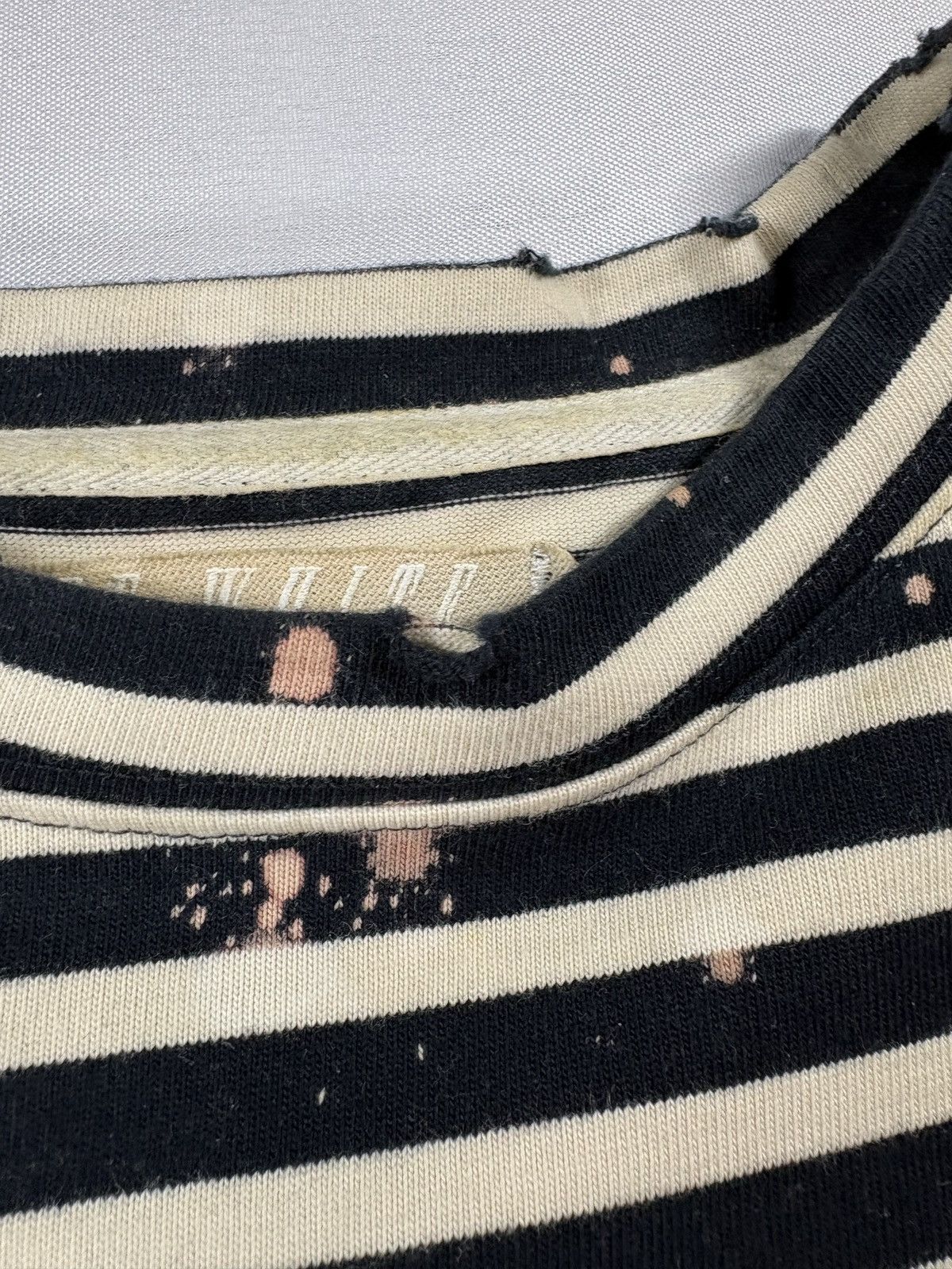 Off-White Off-White Distressed Striped Long Sleeve Tee EU Size US XS / EU 42 / 0 - 5 Thumbnail